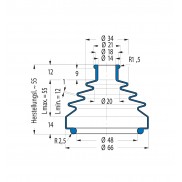 Fuelle de proteccion V6-00585 Freudenberg ehemals CFW und Simrit Simrit V6-programa estándar
