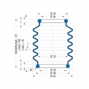 Soufflet V6-00592 Freudenberg ehemals CFW und Simrit Soufflets Simrit V6-programme standard
