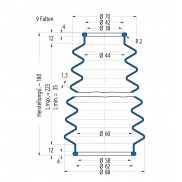 Protection Bellow V6-00619 Freudenberg ehemals CFW und Simrit Simrit V6-standard range