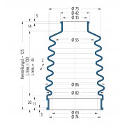Protection Bellow V6-00654 Freudenberg ehemals CFW und Simrit Simrit V6-standard range