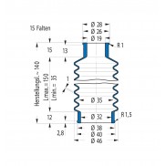 Protection Bellow V6-00679 Freudenberg ehemals CFW und Simrit Simrit V6-standard range