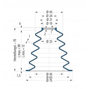 Protection Bellow V6-00714 Freudenberg ehemals CFW und Simrit Simrit V6-standard range