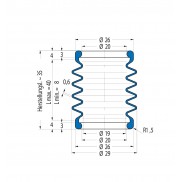 Soffietto V6-00722 Freudenberg ehemals CFW und Simrit Simrit V6-programma standard v