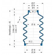 Protection Bellow V6-00724 Freudenberg ehemals CFW und Simrit Simrit V6-standard range