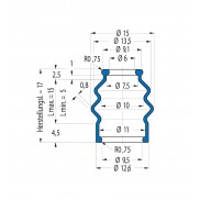 Protection Bellow V6-00752 Freudenberg ehemals CFW und Simrit Simrit V6-standard range