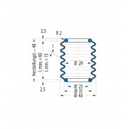Soufflet V6-00773 Freudenberg ehemals CFW und Simrit Soufflets Simrit V6-programme standard