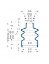 Soufflet V6-00816 Freudenberg ehemals CFW und Simrit Soufflets Simrit V6-programme standard