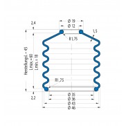 Soufflet V6-00880 Freudenberg ehemals CFW und Simrit Soufflets Simrit V6-programme standard