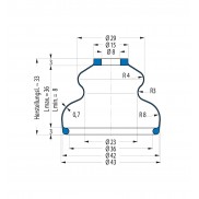 Protection Bellow V6-00947 Freudenberg ehemals CFW und Simrit Simrit V6-standard range