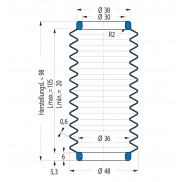Soufflet V6-00904 Freudenberg ehemals CFW und Simrit Soufflets Simrit V6-programme standard