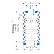 Soffietto V6-00905 Freudenberg ehemals CFW und Simrit Simrit V6-programma standard v