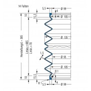 Soffietto V6-00909 Freudenberg ehemals CFW und Simrit Simrit V6-programma standard v