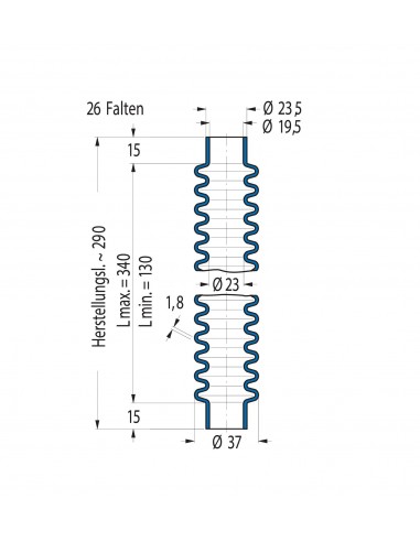 Fuelle de proteccion V6-00915 Freudenberg ehemals CFW und Simrit Simrit V6-programa estándar