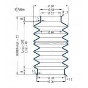 Soffietto V6-00976 Freudenberg ehemals CFW und Simrit Simrit V6-programma standard v