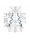Soufflet V6-01023 Freudenberg ehemals CFW und Simrit Soufflets Simrit V6-programme standard