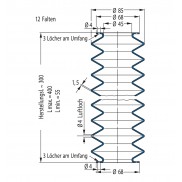Fuelle de proteccion V6-01075 Freudenberg ehemals CFW und Simrit Simrit V6-programa estándar